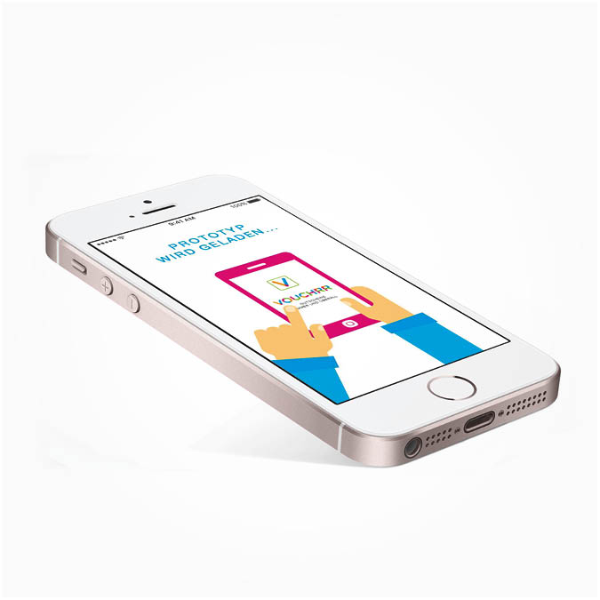 Marketing und Grafik-Design - FH Projekt - Smartphone mit Prototyp einer App